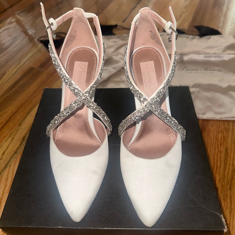 Pnina Tornai Sevgi White Wedding Shoes 8.5